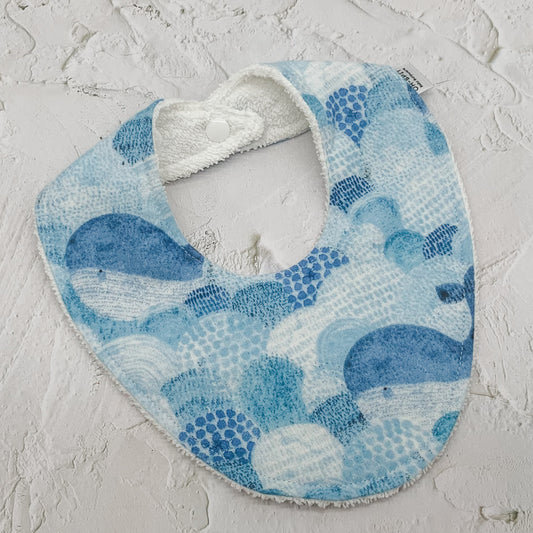 Waves of Whales Signature Bib