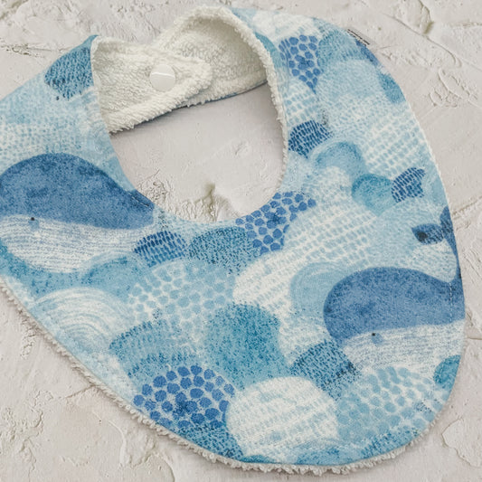 Waves of Whales Signature Bib