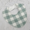 Load image into Gallery viewer, Sage Green Gingham Signature Bib
