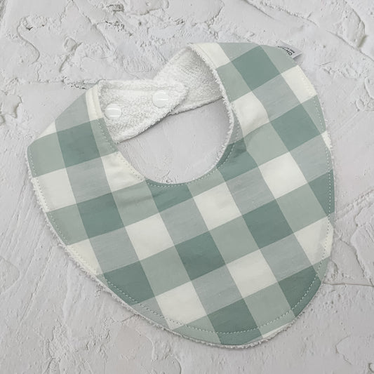 Sage Green Gingham Signature Bib