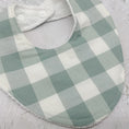 Load image into Gallery viewer, Sage Green Gingham Signature Bib
