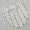Load image into Gallery viewer, White & Navy Stripe Signature Bib
