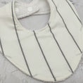 Load image into Gallery viewer, White & Navy Stripe Signature Bib
