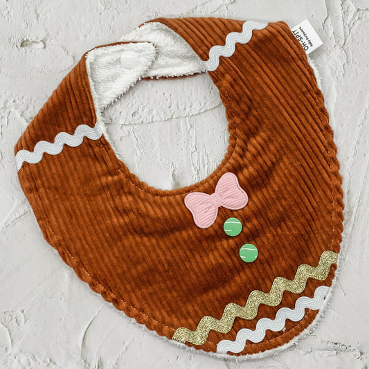 Pink Gingie Christmas Signature Bib