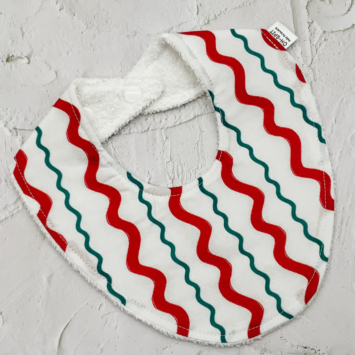 Candy Stripe Christmas Signature Bib