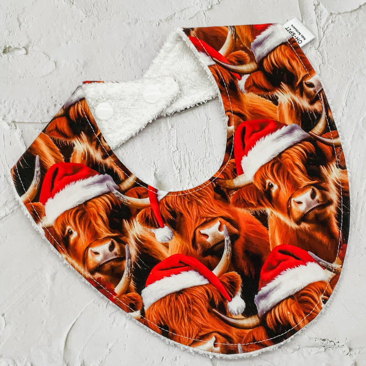 Highland Cows Christmas Signature Bib