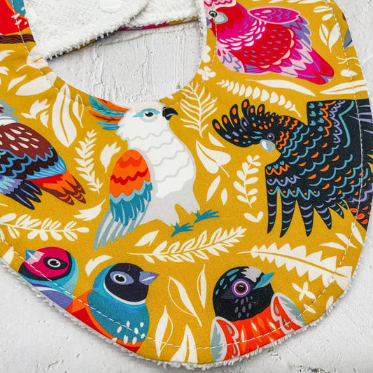 Aussie Birds Yellow Signature Bib
