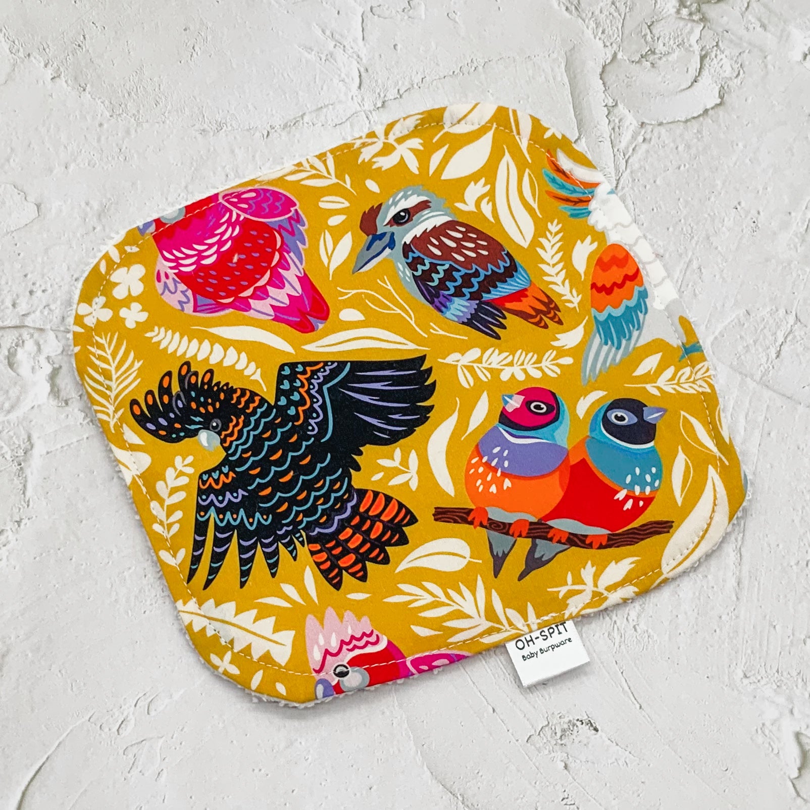 Washcloth - Aussie Birds Yellow