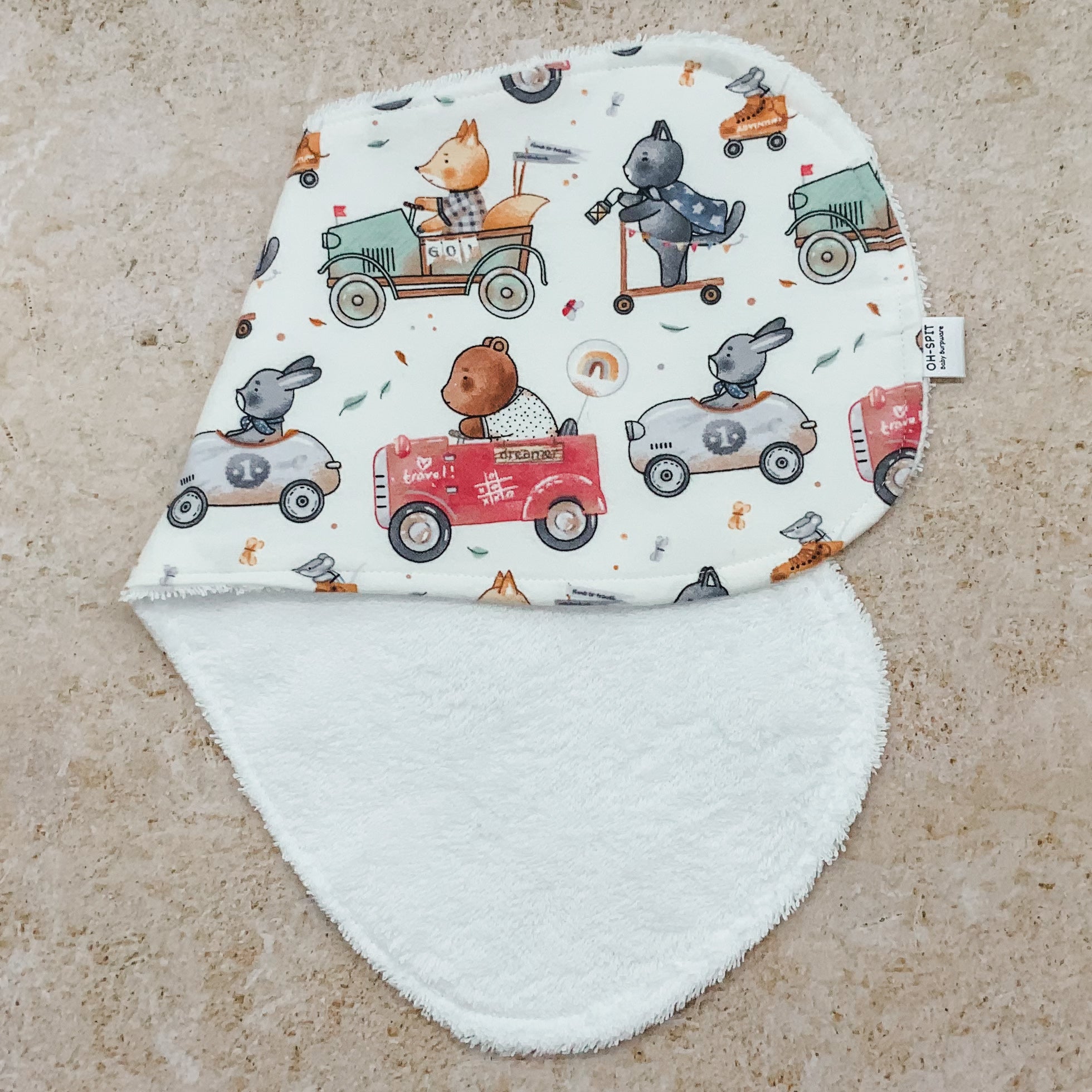 Soft Beep Beep Burp Cloths