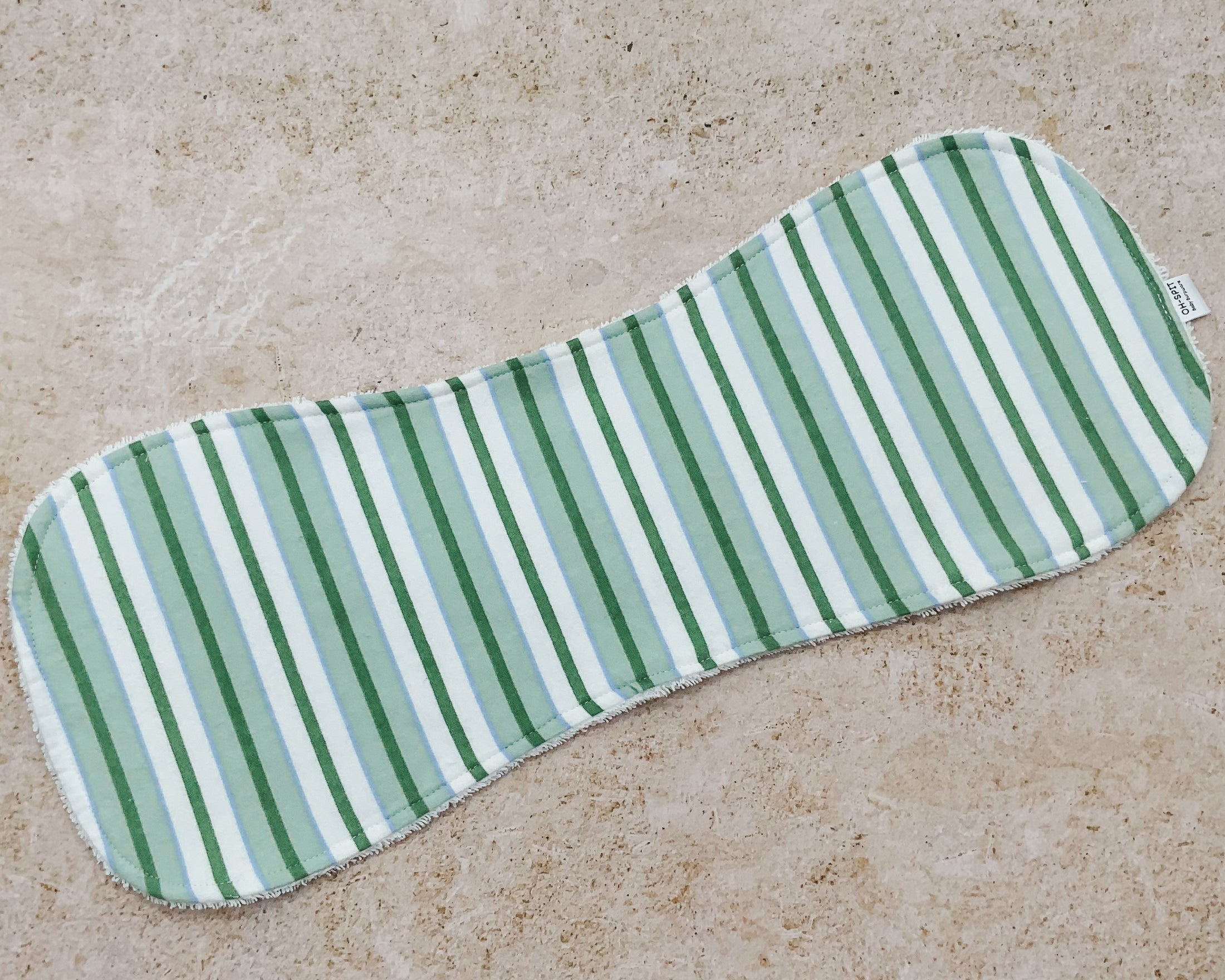 Soft Sage Stripes Burp Cloths