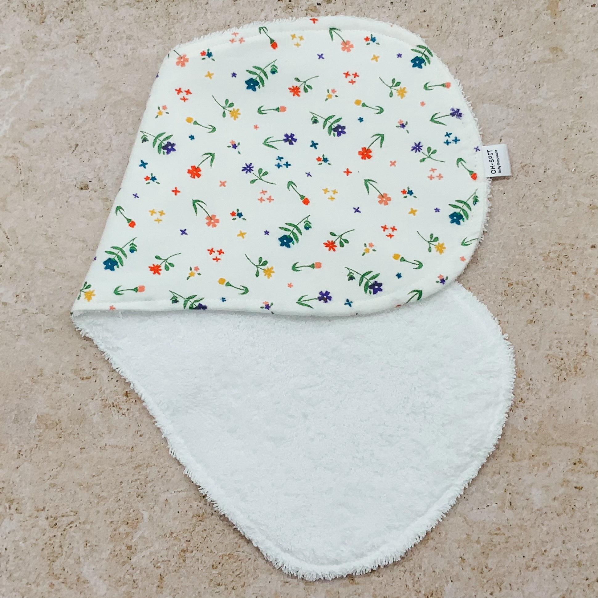 Soft Whimsical Flowers Burp Cloths