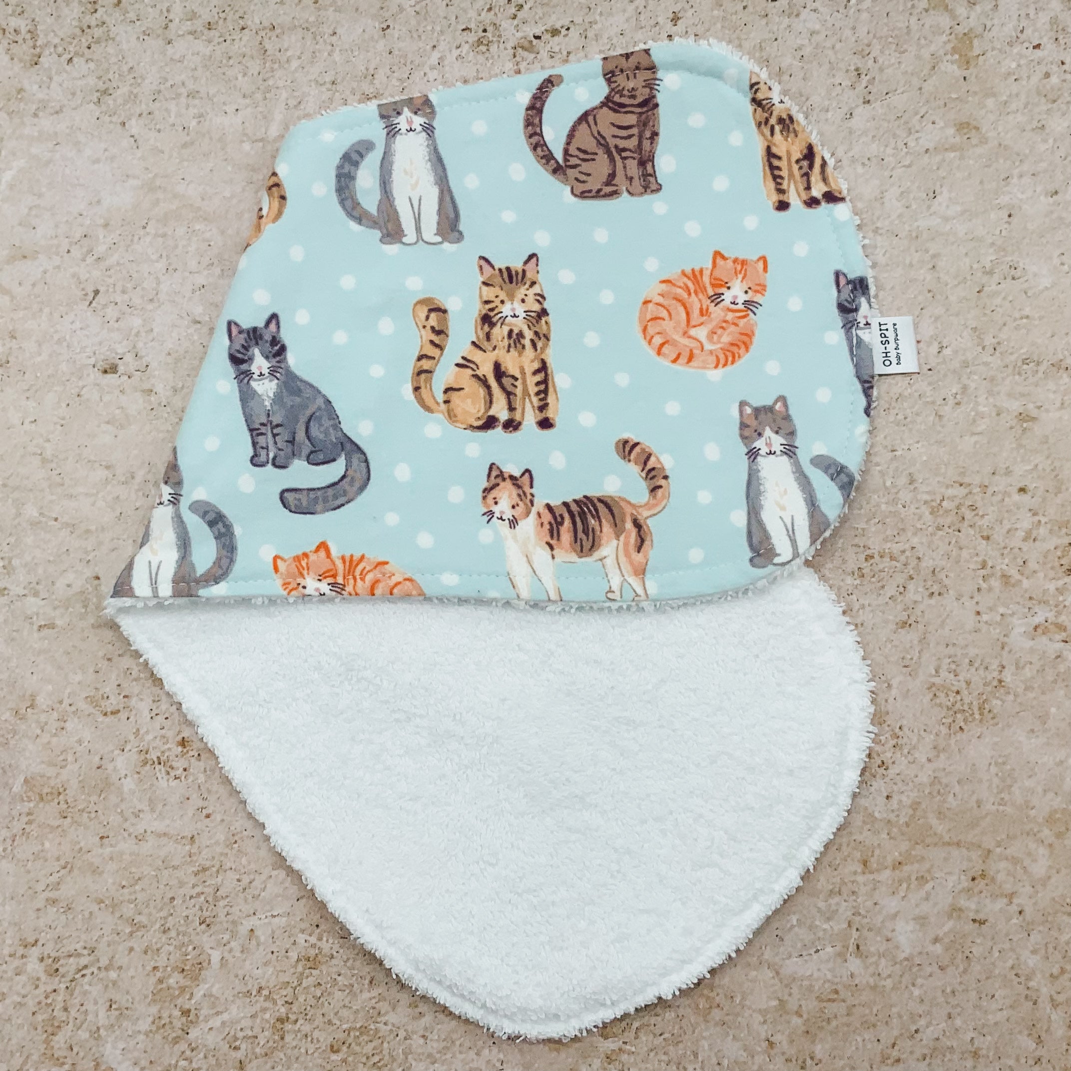 Soft Kitten Purrs Burp Cloths