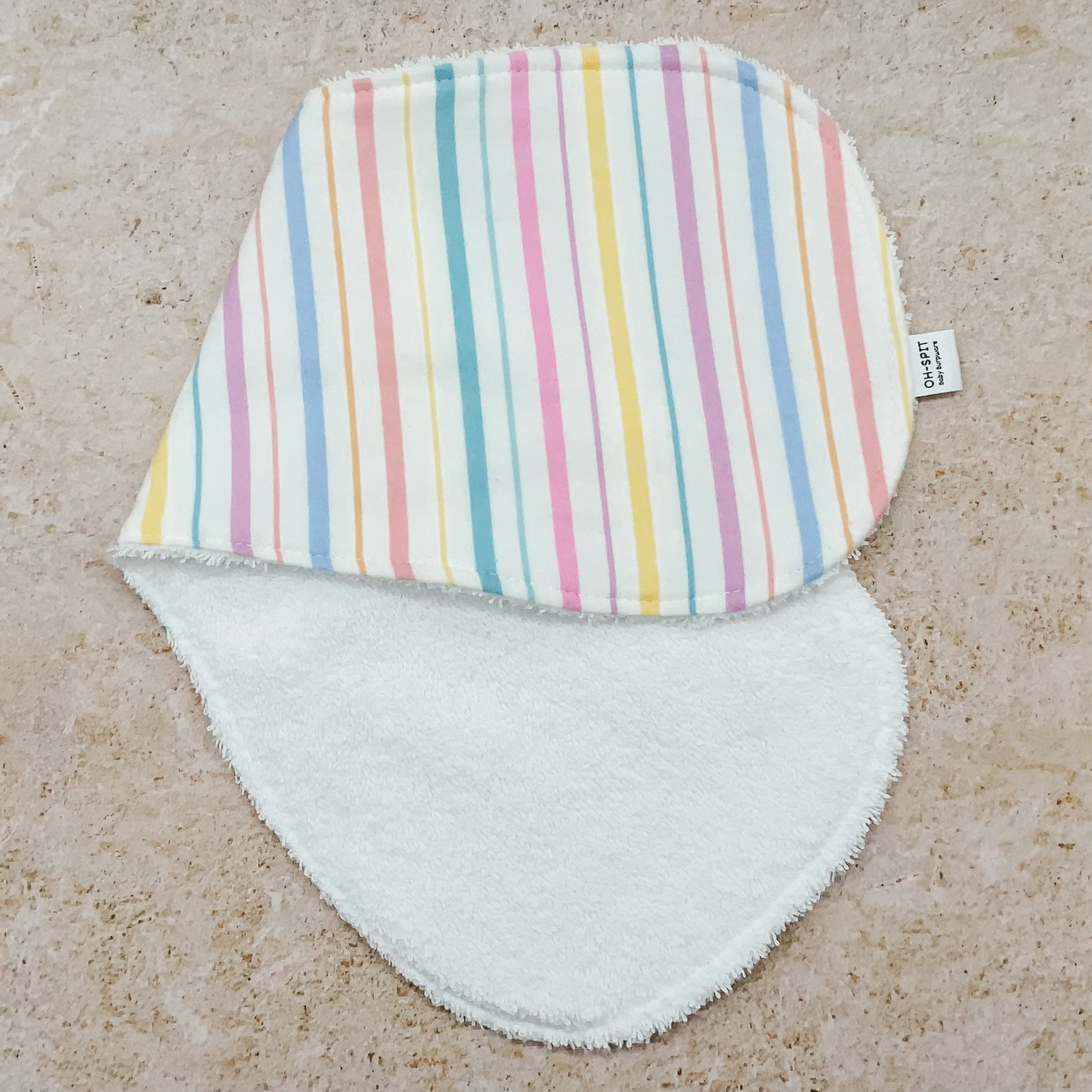 Soft Pastel Rainbow Stripes Burp Cloths
