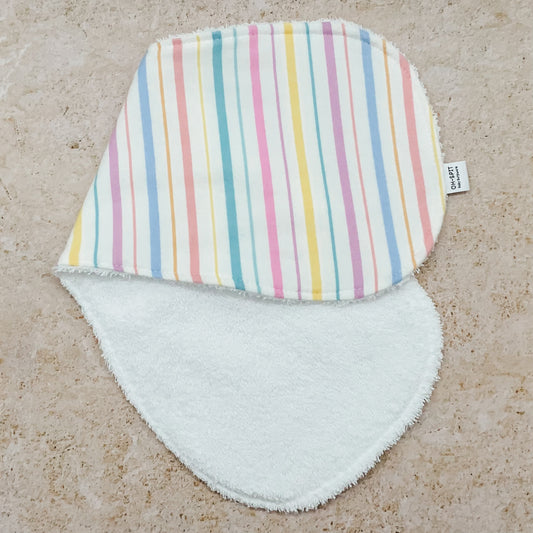 Soft Pastel Rainbow Stripes Burp Cloths