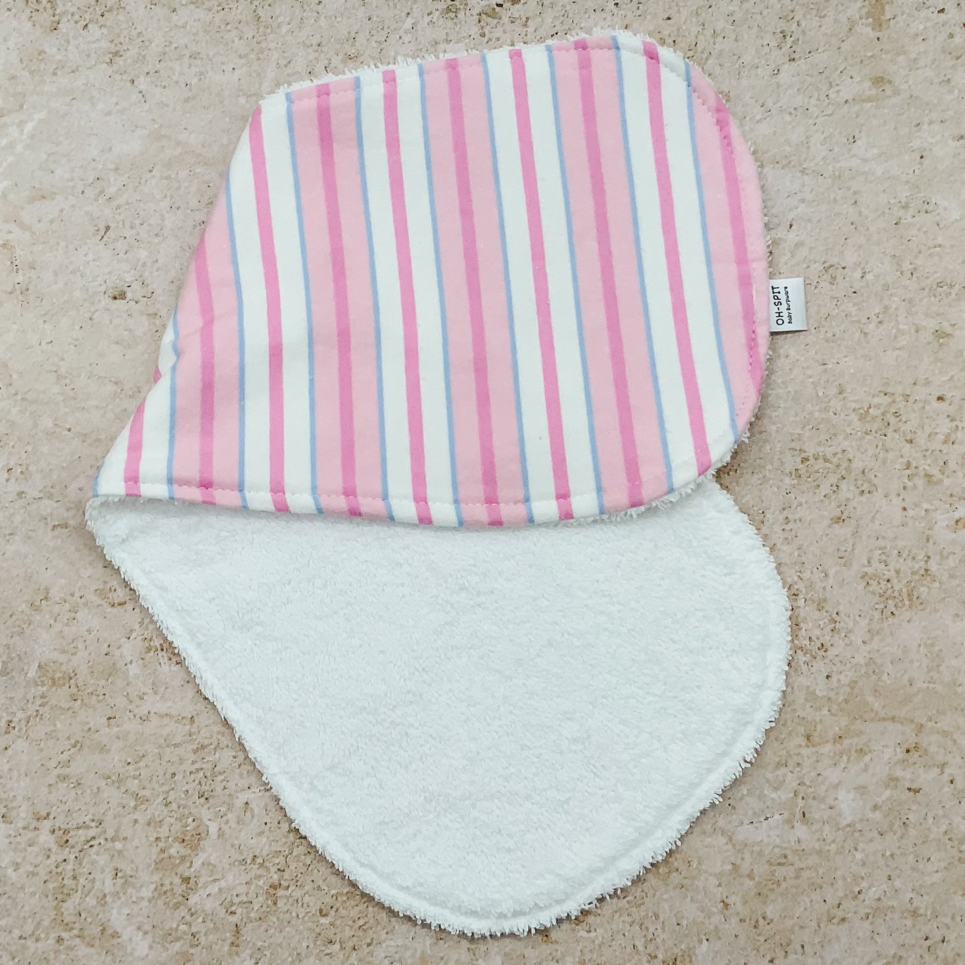 Soft Pink Stripes Burp Cloths