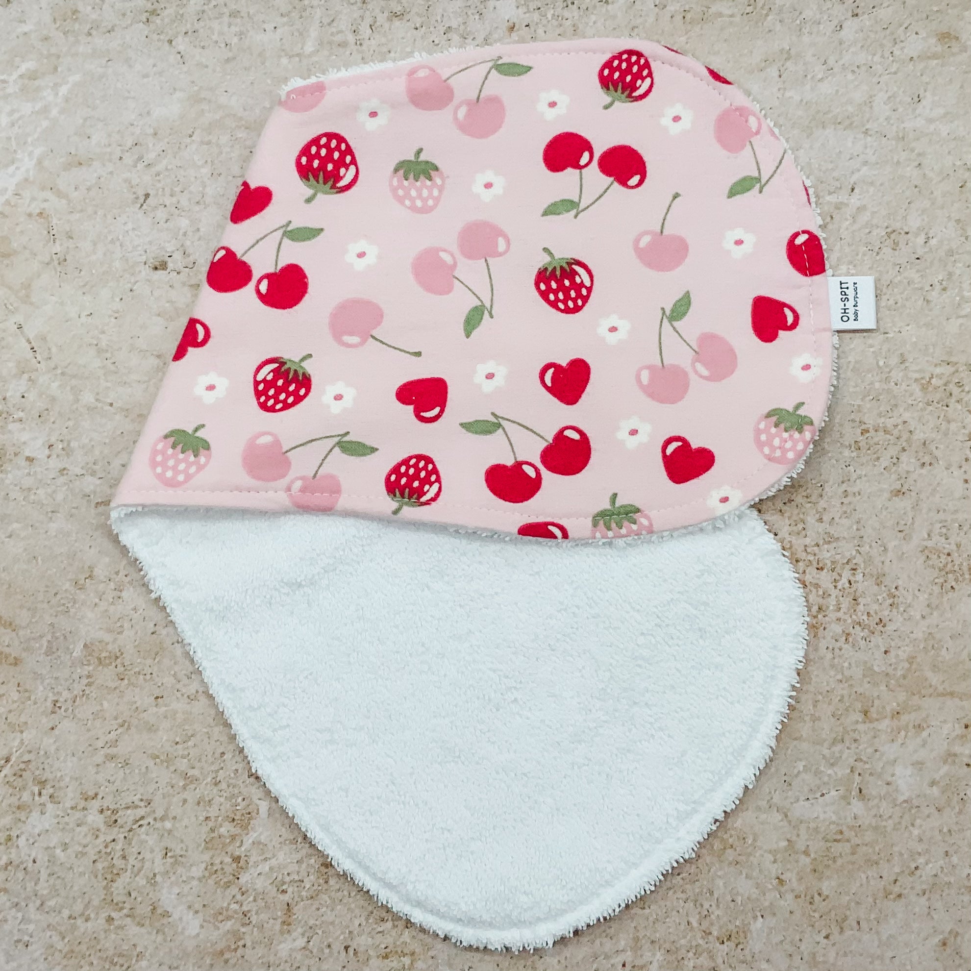 Soft Berry Pop Burp Cloths