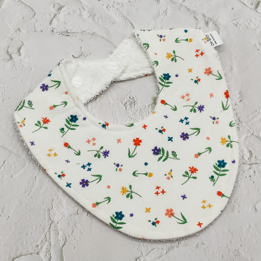 Soft Whimsical Flowers Signature Bib