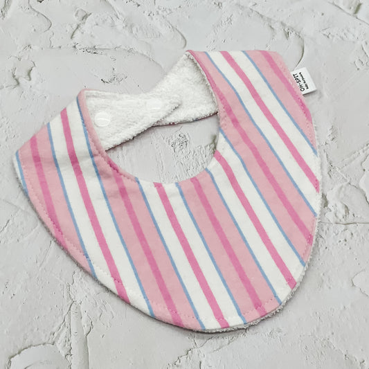 Soft Pink Stripes Signature Bib