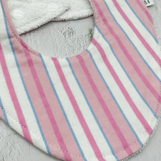 Soft Pink Stripes Signature Bib