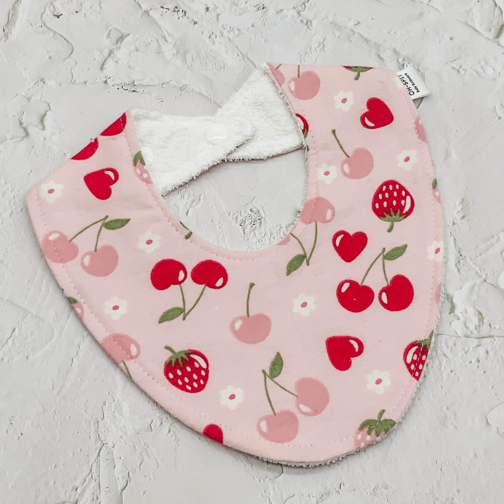 Soft Berry Pop Signature Bib