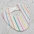 Load image into Gallery viewer, Soft Pastel Rainbow Stripes Signature Bib
