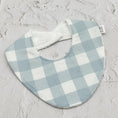 Load image into Gallery viewer, Sky Blue Gingham Signature Bib
