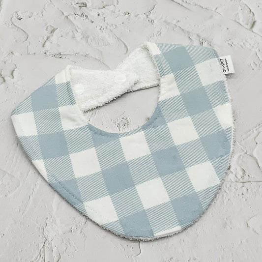 Sky Blue Gingham Signature Bib