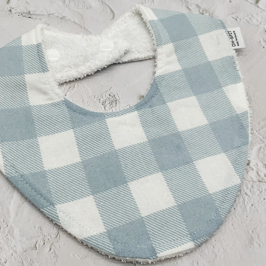 Sky Blue Gingham Signature Bib