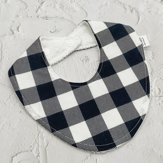 Navy Blue Gingham Signature Bib