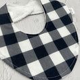 Load image into Gallery viewer, Navy Blue Gingham Signature Bib
