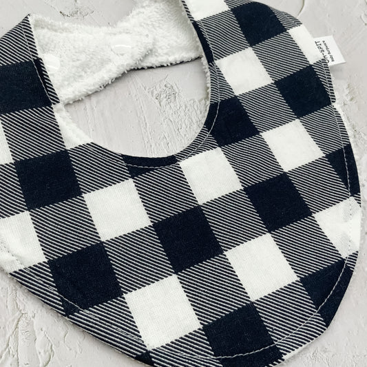 Navy Blue Gingham Signature Bib