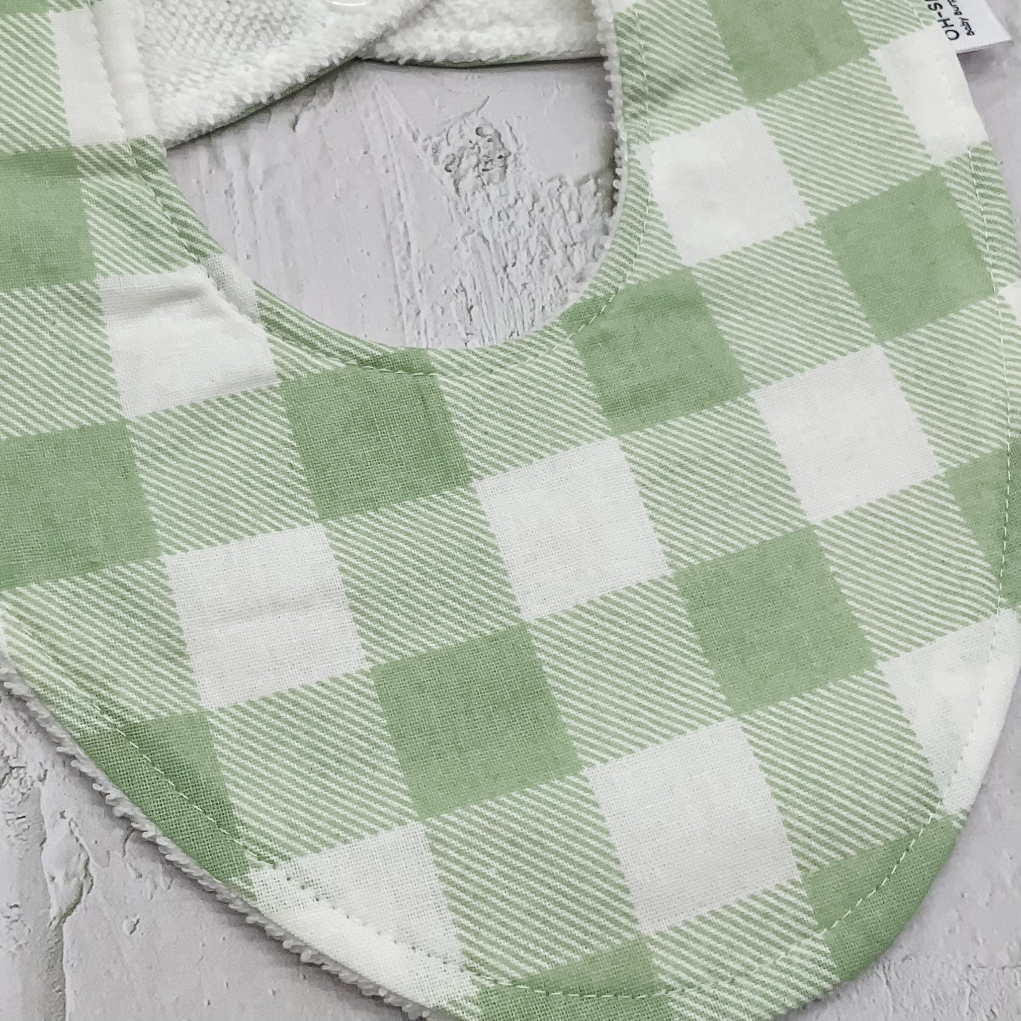Peppermint Green Gingham Signature Bib