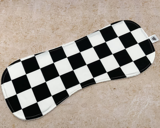 Ibis Black Checkerboard Burp Cloths