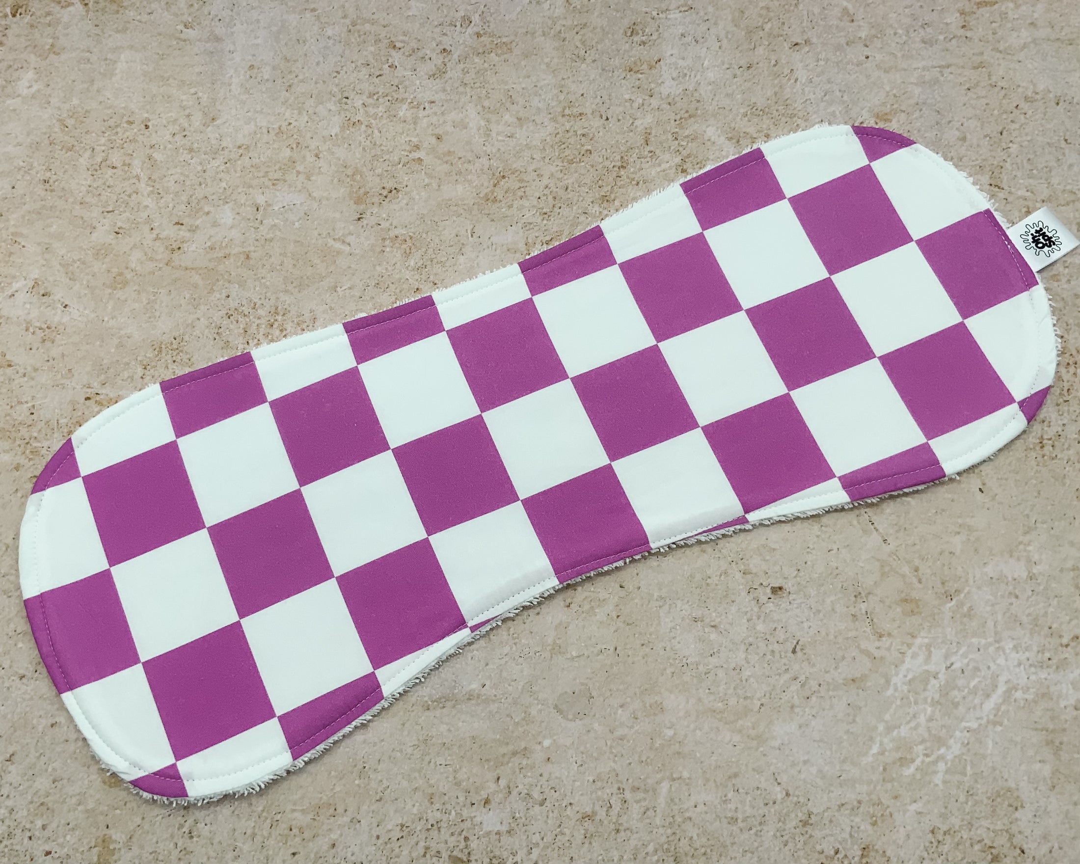 Paddy Purple Checkerboard Burp Cloths