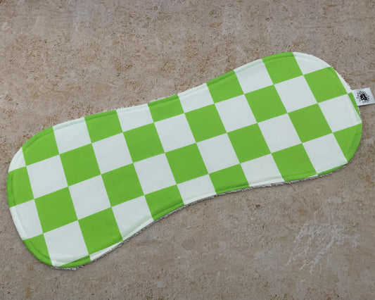 Lorikeet Lime Checkerboard Burp Cloths