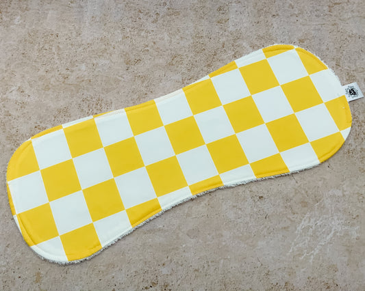 Piney Yellow Checkerboard Burp Cloths