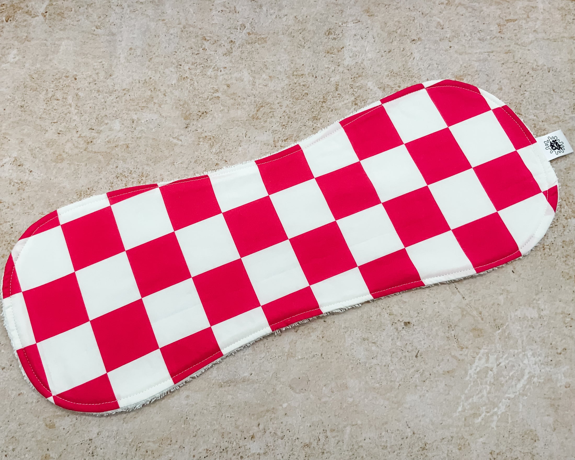 Creaming Soda Pink Checkerboard Burp Cloths