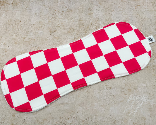 Creaming Soda Pink Checkerboard Burp Cloths