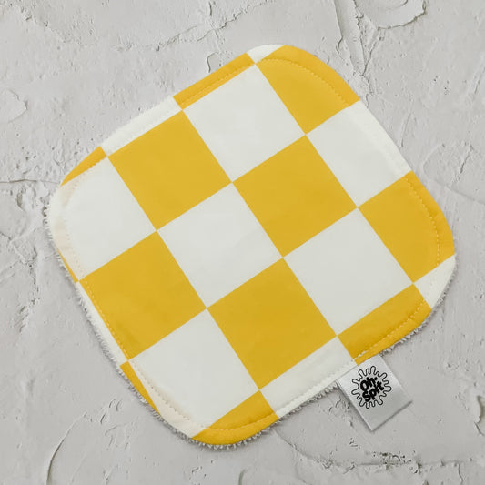 Washcloth - Piney Yellow Checkerboard
