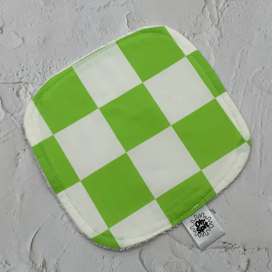Washcloth - Lorikeet Lime Checkerboard