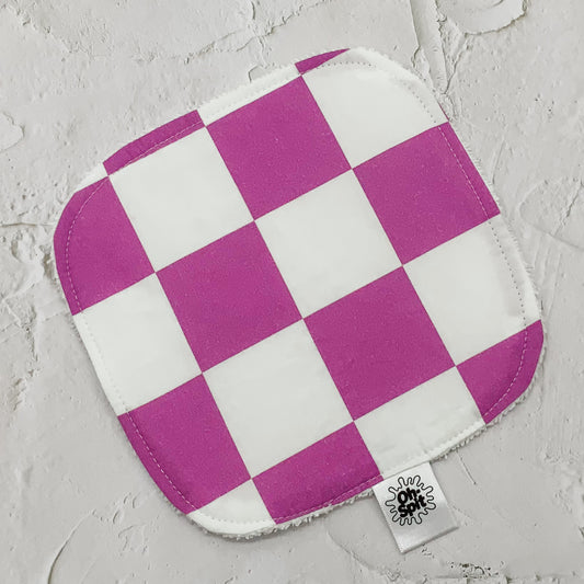 Washcloth - Paddy Purple Checkerboard