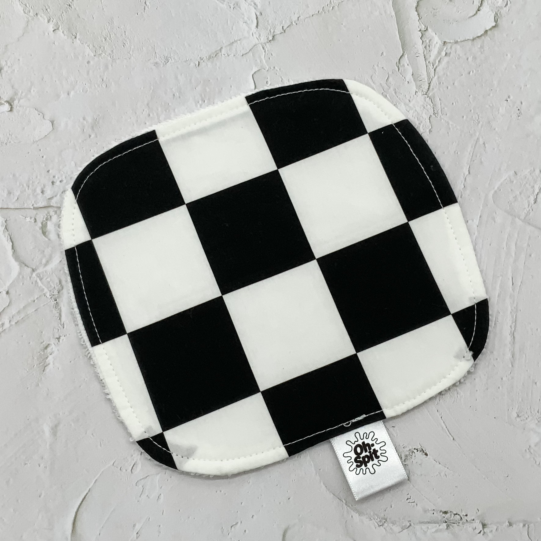 Washcloth - Ibis Black Checkerboard