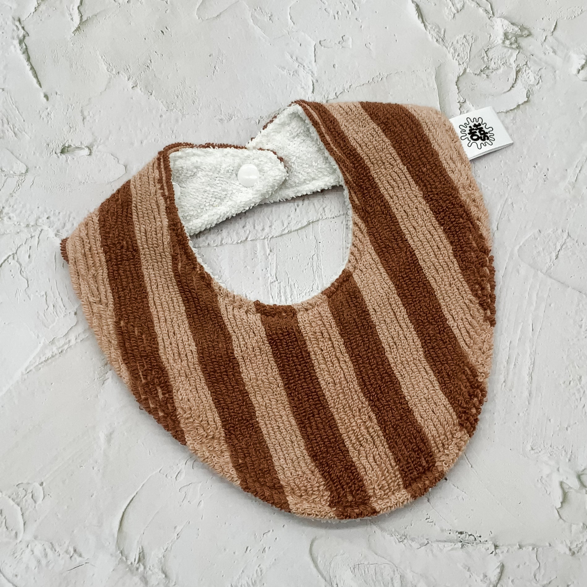 Caramel Stripes Beach Towel Bib