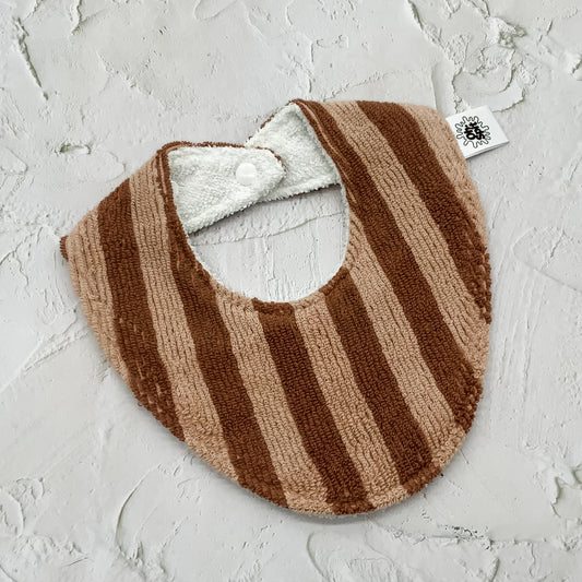 Caramel Stripes Beach Towel Bib