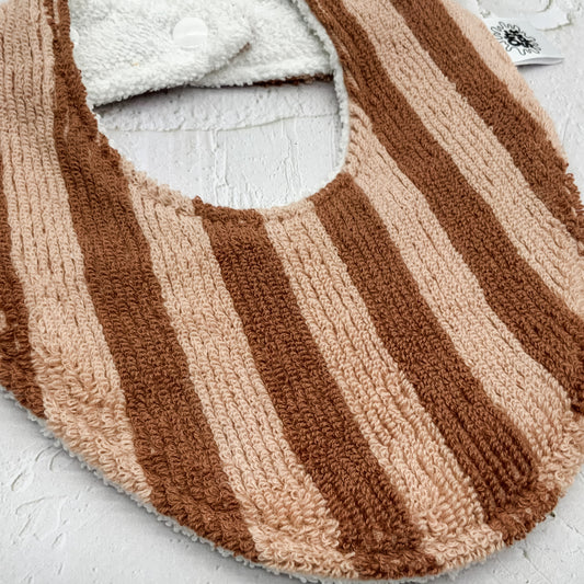 Caramel Stripes Beach Towel Bib