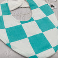 Load image into Gallery viewer, Wave Teal Checkerboard Bib
