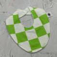 Load image into Gallery viewer, Lorikeet Lime Checkerboard Bib
