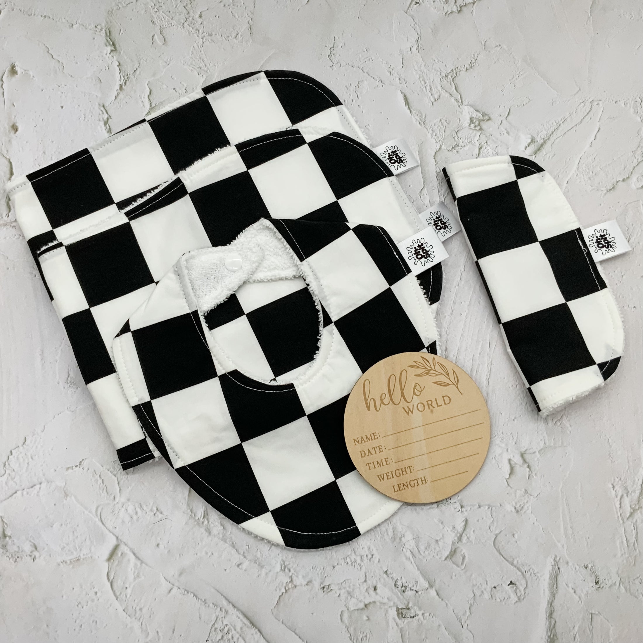 Baby Gift Set - Ibis Black Checkerboard