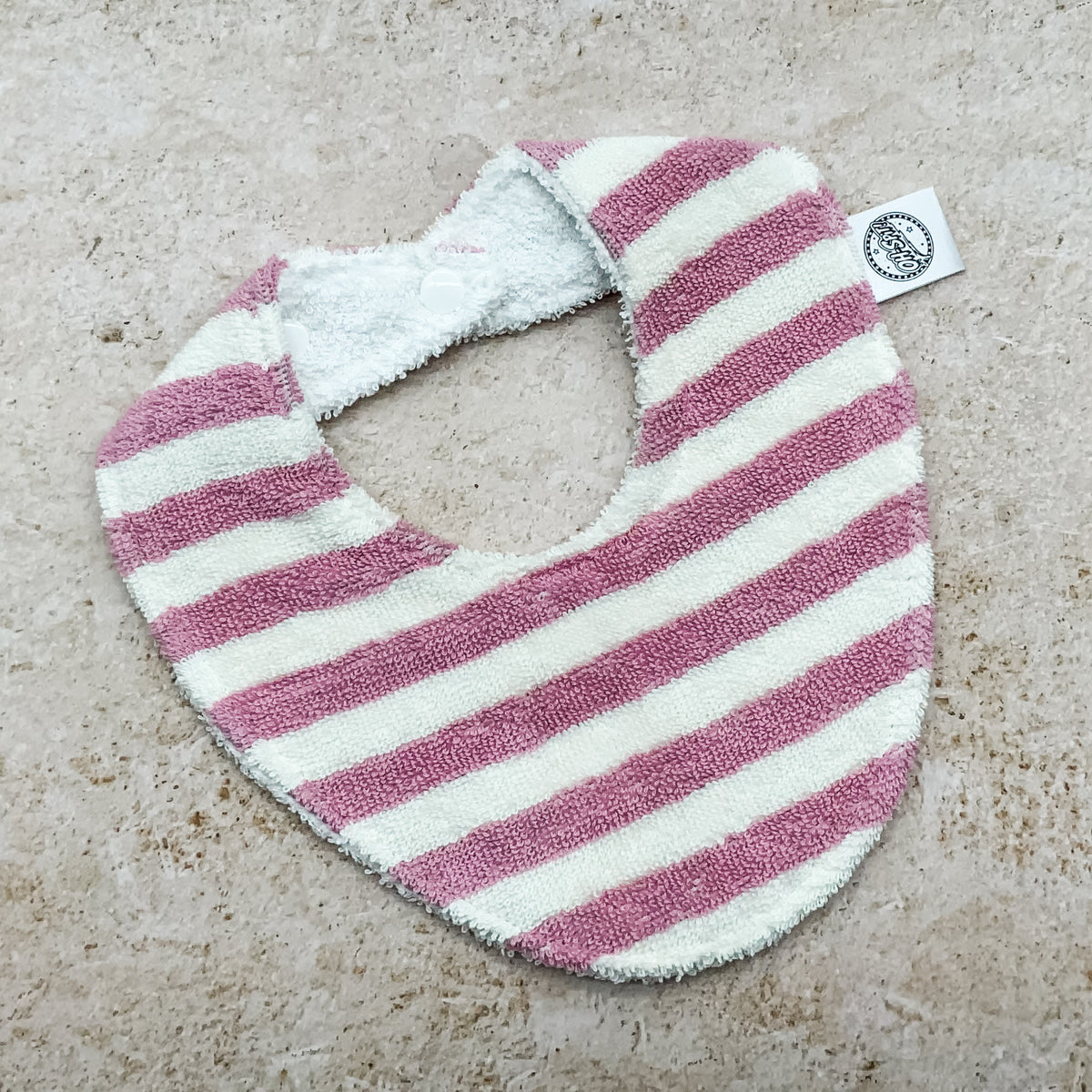 Blush Stripes Beach Towel Bib