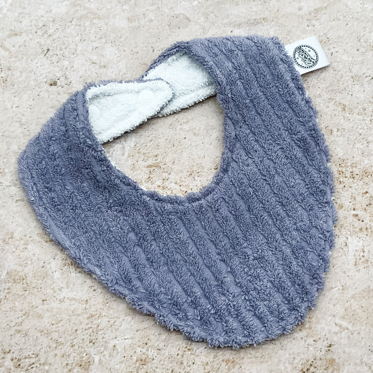 Smokey Grey Stripes Beach Towel Bib